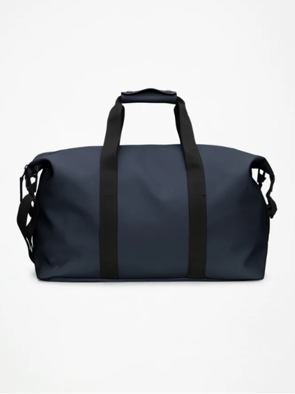 NWT Rains Navy 23x40x20cm Weekender Duffel Bag with Black Straps